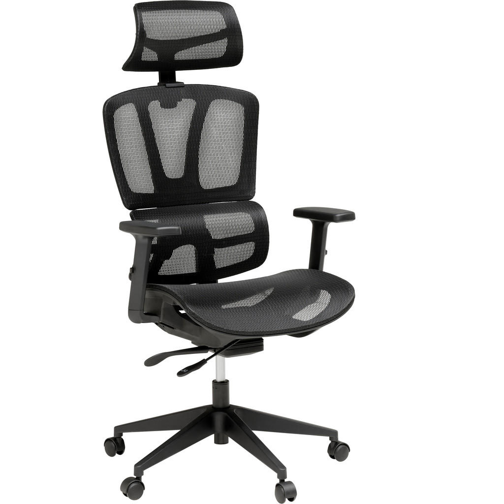 Livetastic OTOČNÁ ŽIDLE, síťovina, černá