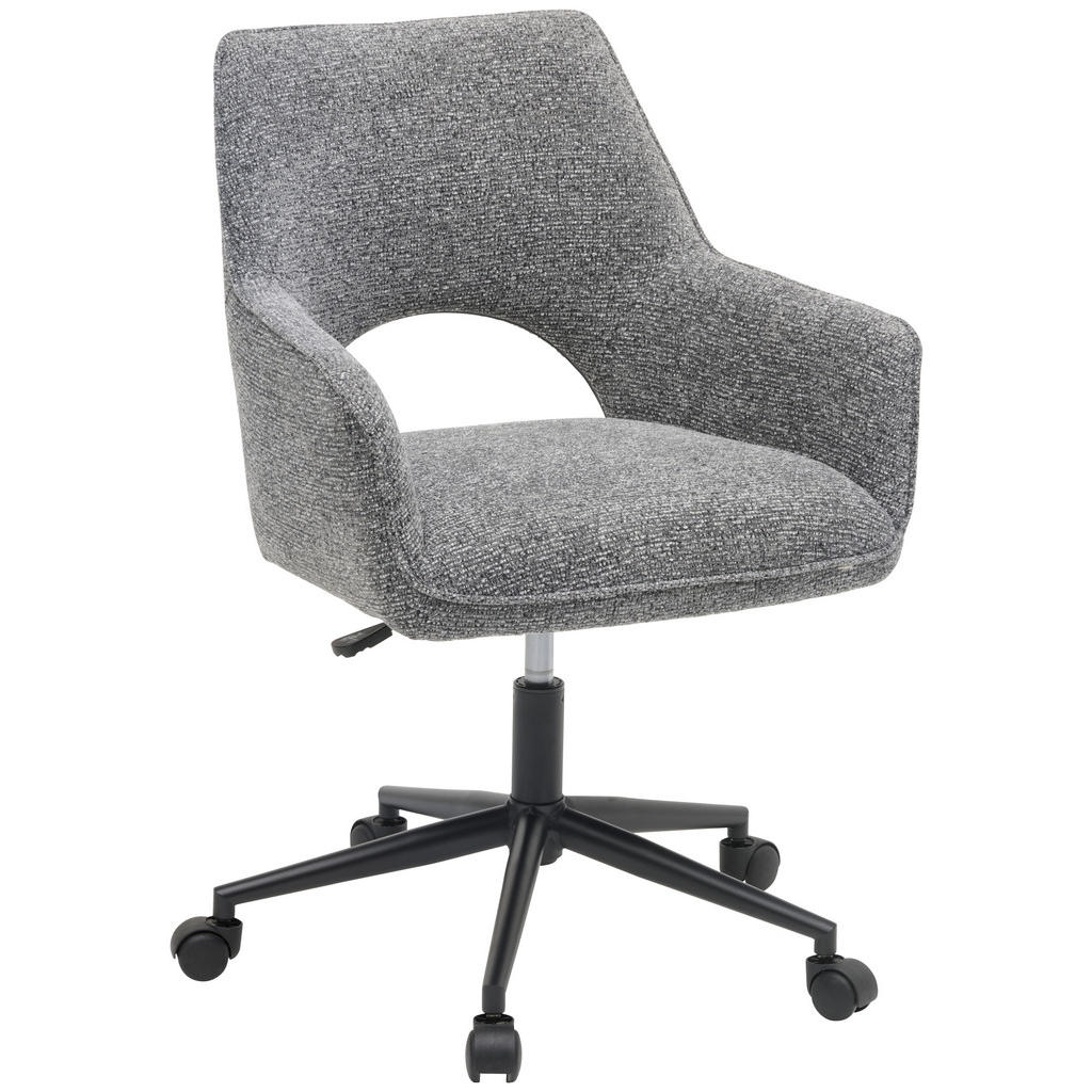 Livetastic OTOČNÁ ŽIDLE, tkaná látka, černá, tmavě šedá