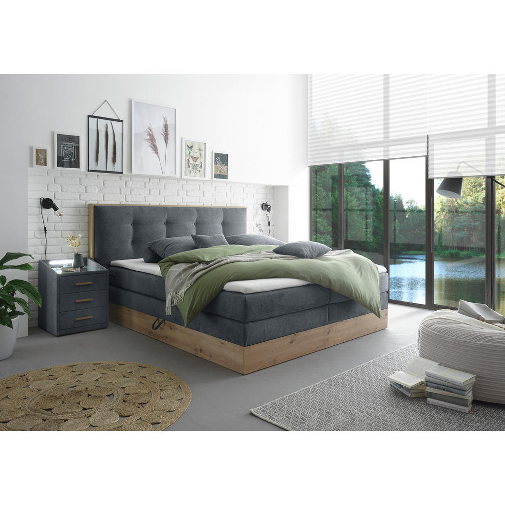 Livetastic POSTEL BOXSPRING, 180/200 cm, antracitová 1