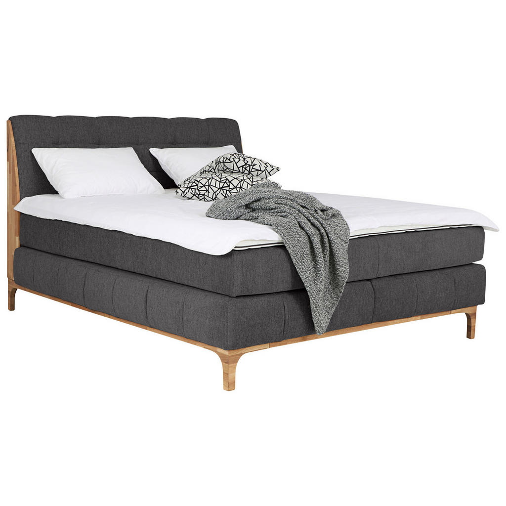 Livetastic POSTEL BOXSPRING, 180/200 cm, tmavě šedá