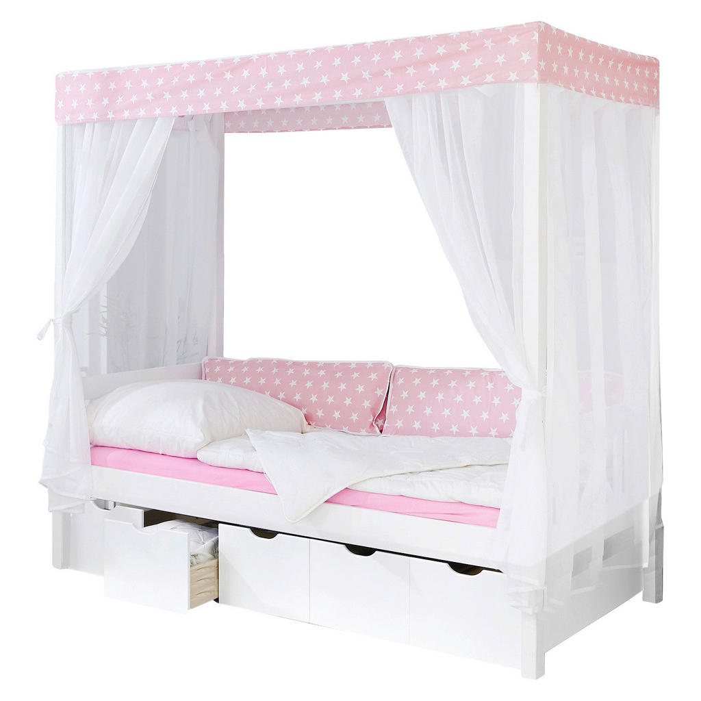 Livetastic POSTEL S NEBESY, 90/200 cm růžová, bílá