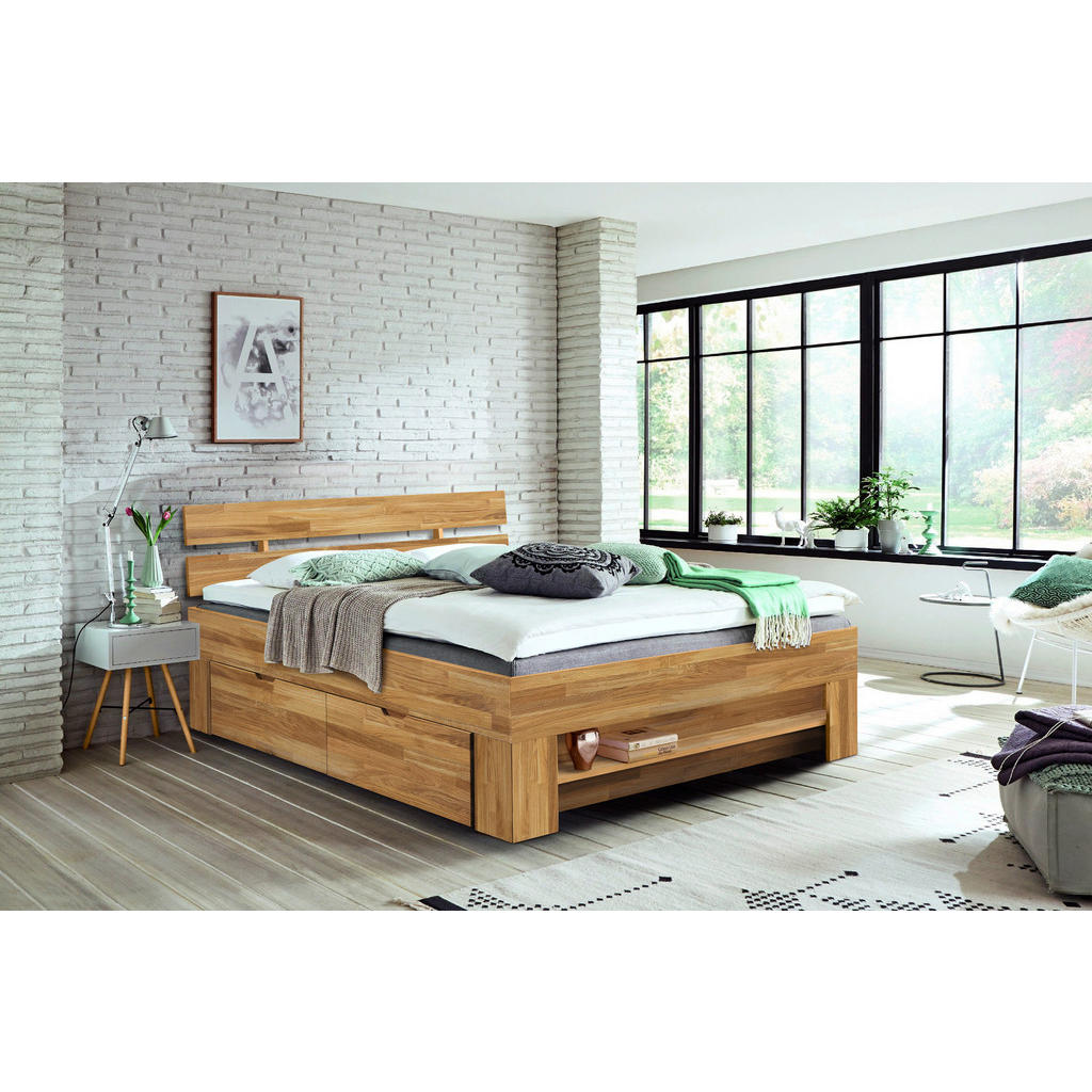 Livetastic POSTEL S ÚLOŽNÝM PROSTOREM, 140/200 cm barvy dubu