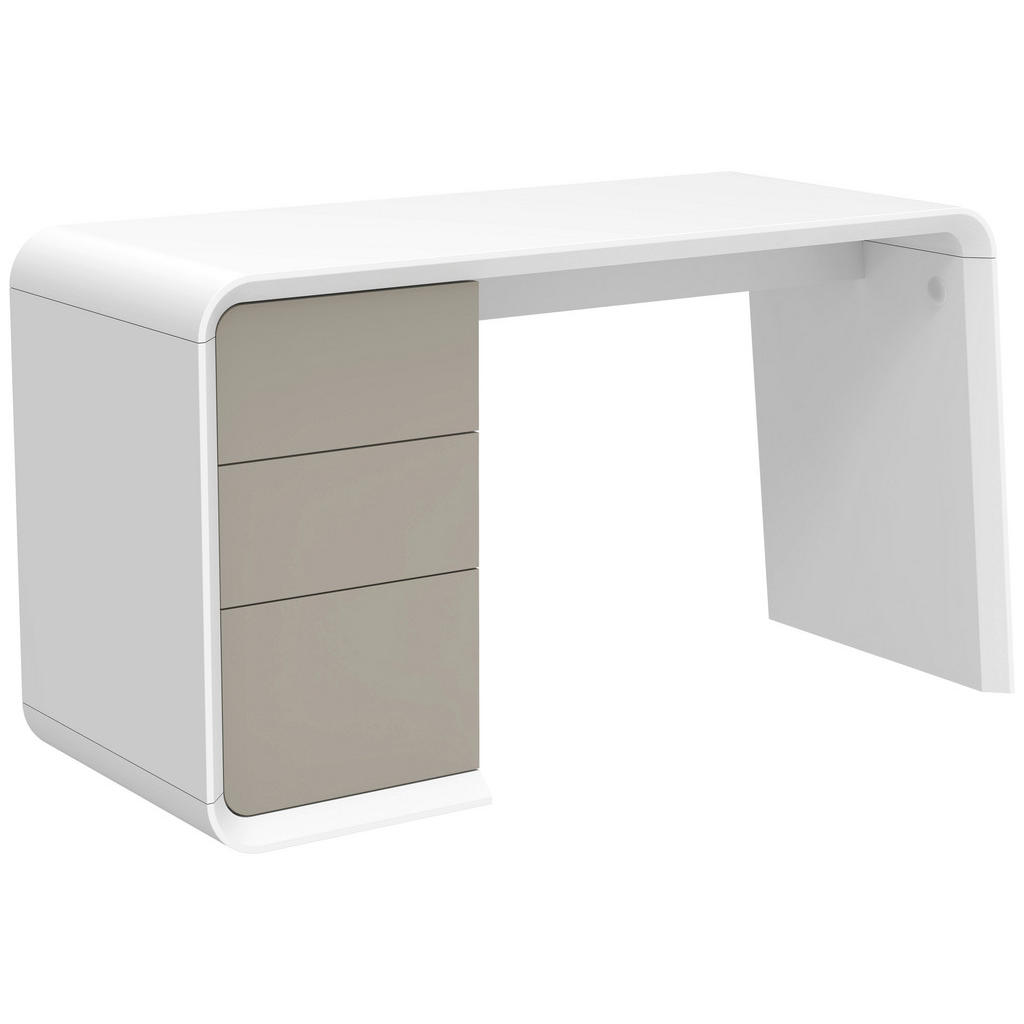 Livetastic PSACÍ STŮL, bílá, šedohnědá, 140/55/76 cm