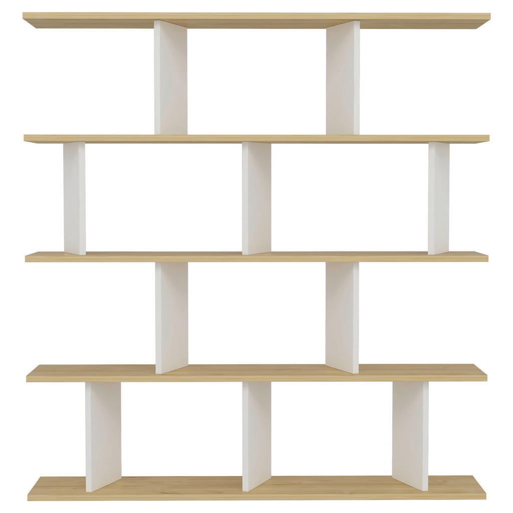 Livetastic REGÁL, barvy dubu, tmavě šedá, 130/137/25 cm