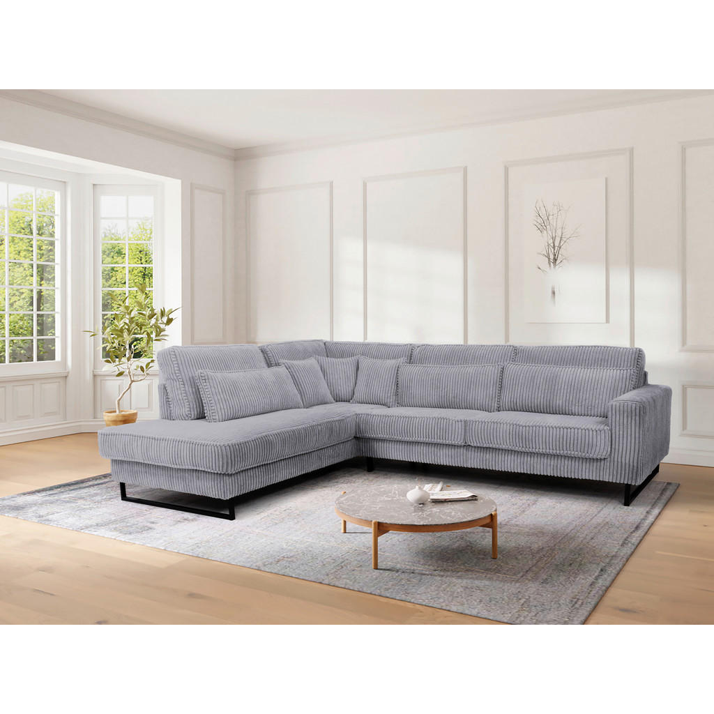 Livetastic ROHOVÁ SEDAČKA, kompozitní dřevo, textil, šedá