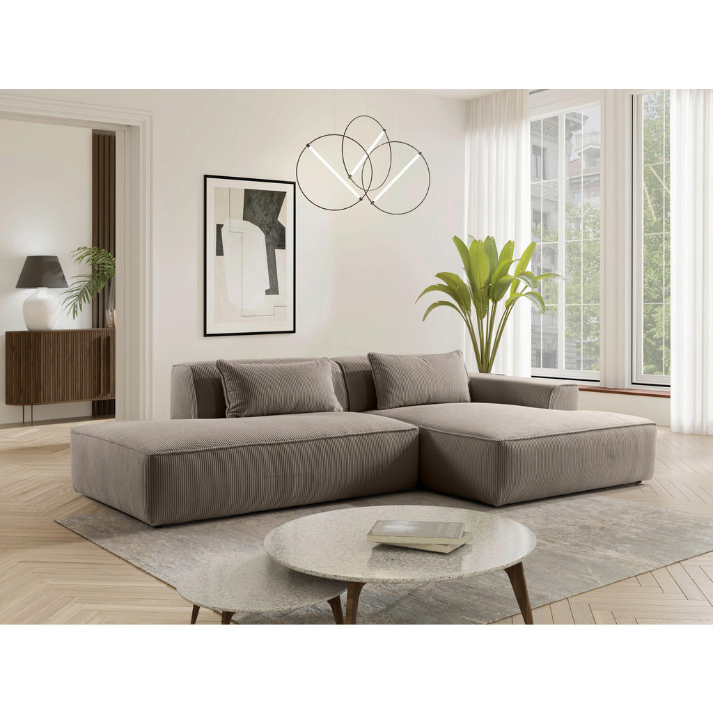 Livetastic ROHOVÁ SEDAČKA, plast, textil, kompozitní dřevo, cappuccino