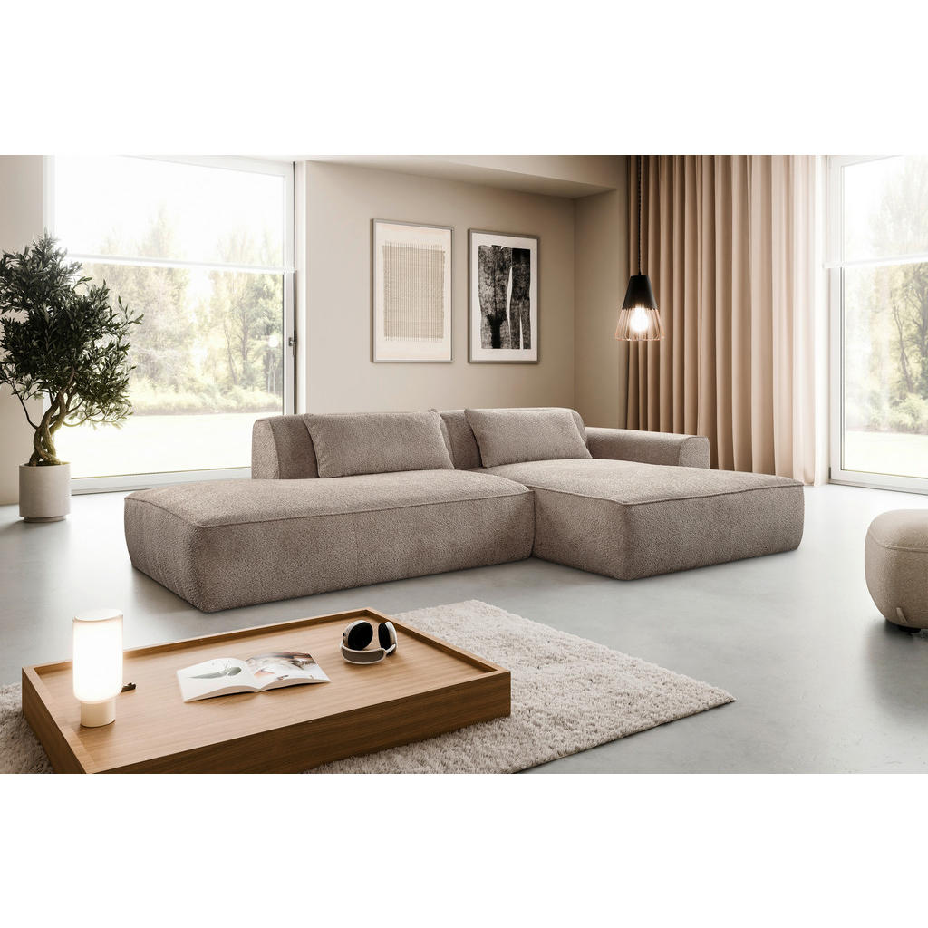 Livetastic ROHOVÁ SEDAČKA, plast, textil, kompozitní dřevo, šedohnědá