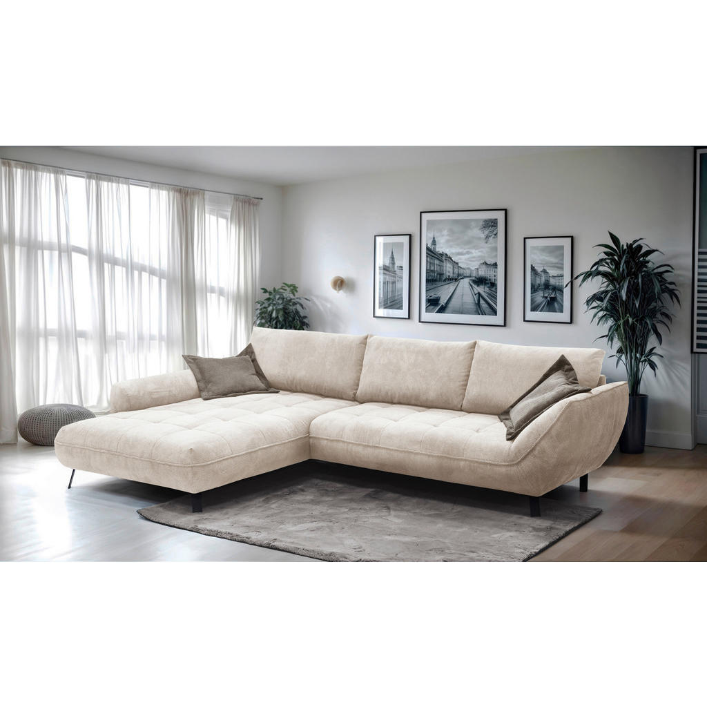 Livetastic ROHOVÁ SEDAČKA, textil, béžová, světle hnědá