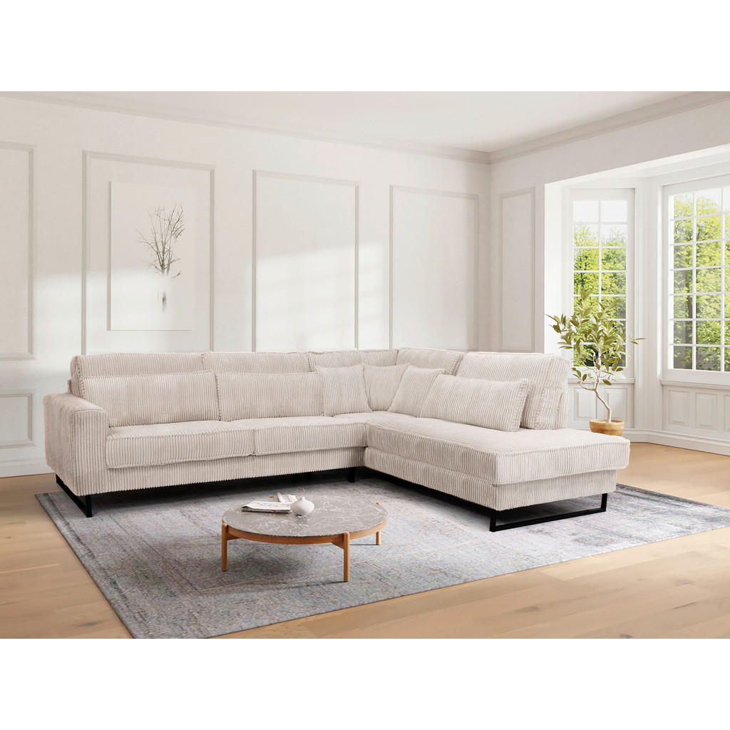 Livetastic ROHOVÁ SEDAČKA, textil, kompozitní dřevo, béžová