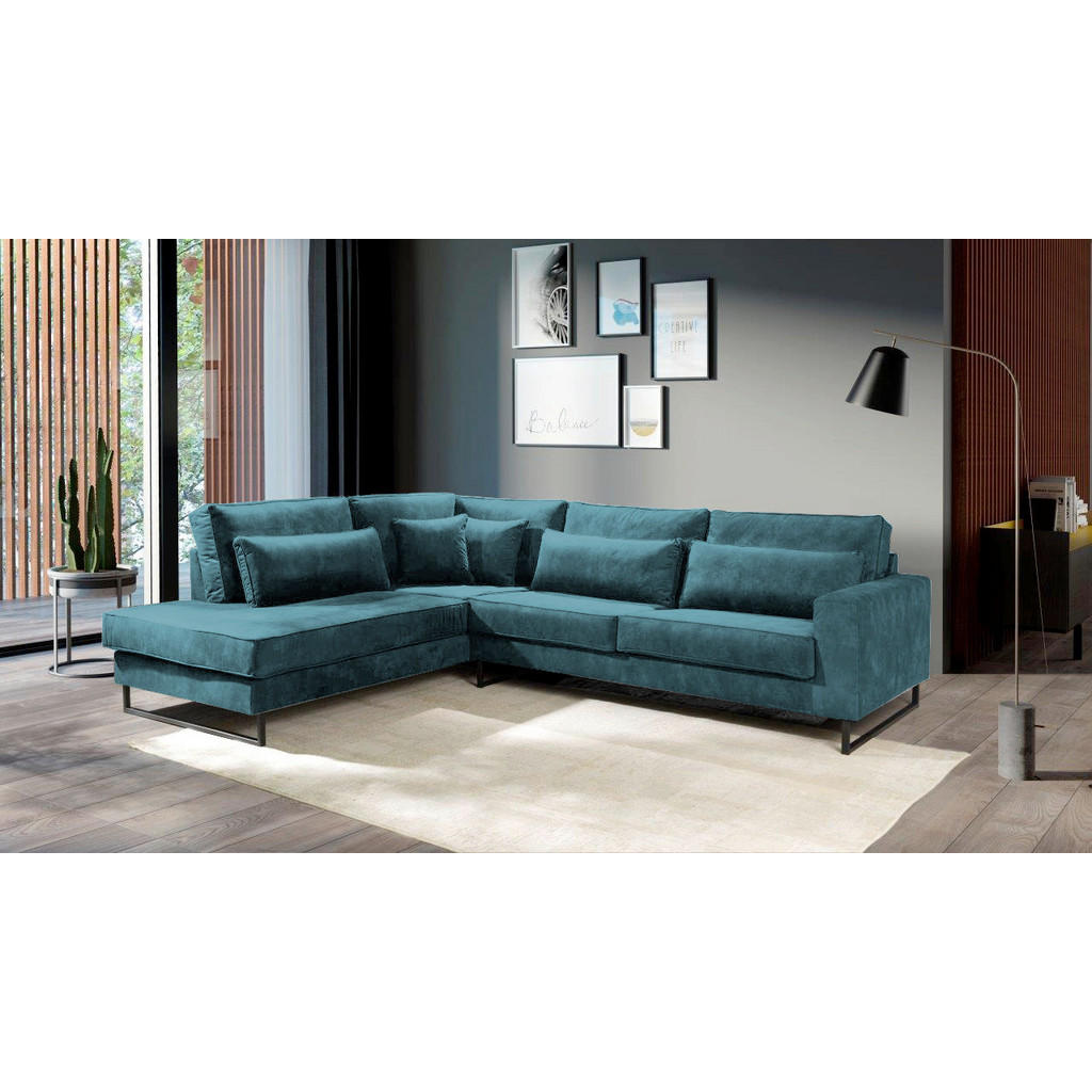 Livetastic ROHOVÁ SEDAČKA, textil, kompozitní dřevo, modrá