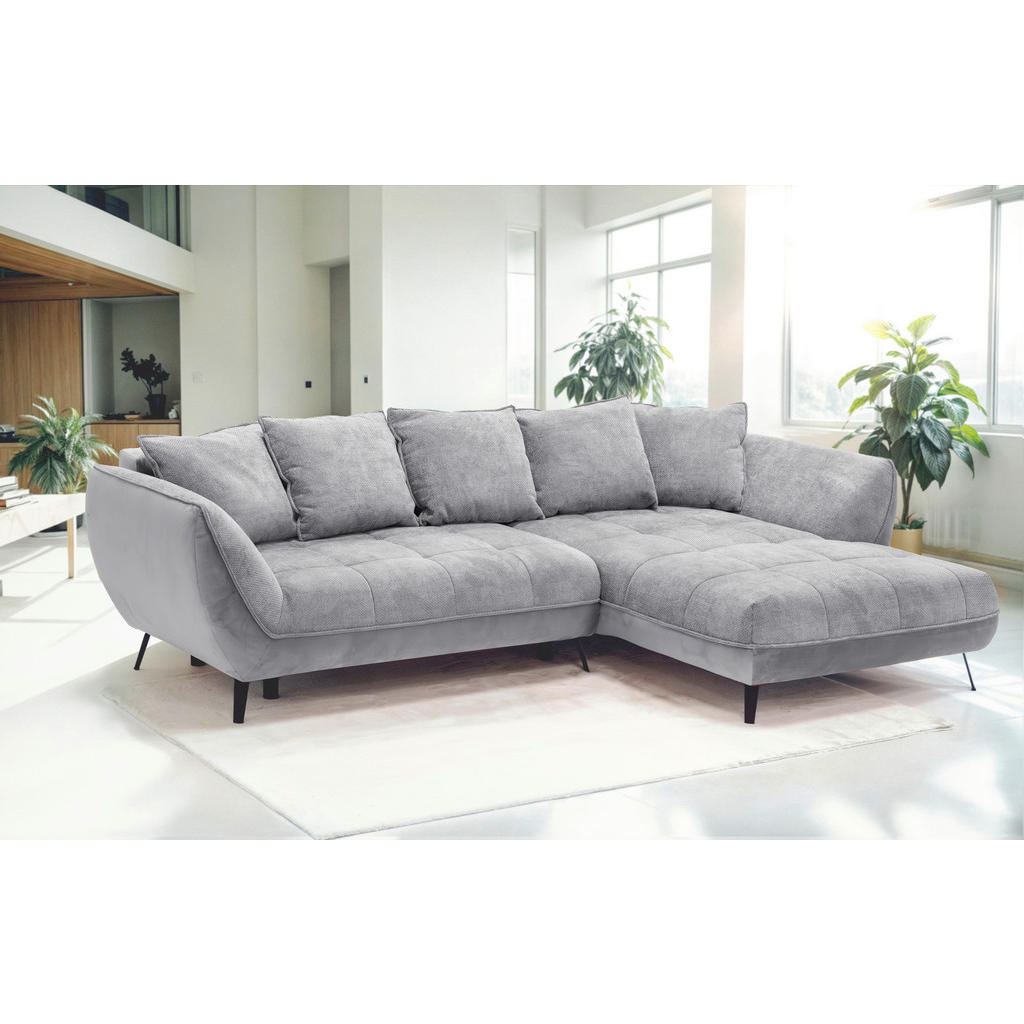 Livetastic ROHOVÁ SEDAČKA, textil, šedá, světle šedá