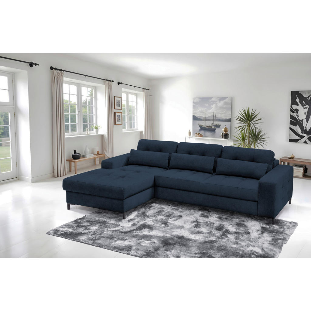 Livetastic ROHOVÁ SEDAČKA, textil, tmavě modrá