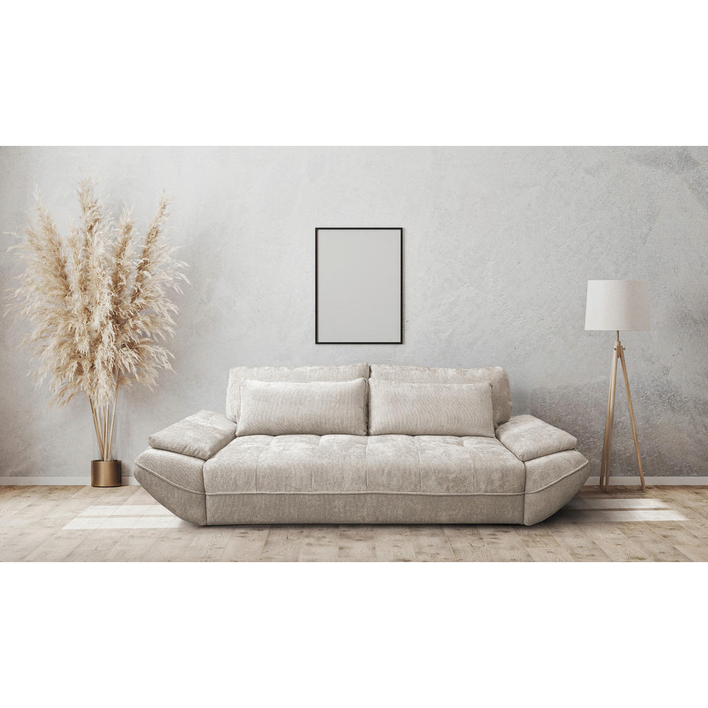 Livetastic ROZKLÁDACÍ POHOVKA, dřevo, textil, kompozitní dřevo, pískové barvy 1