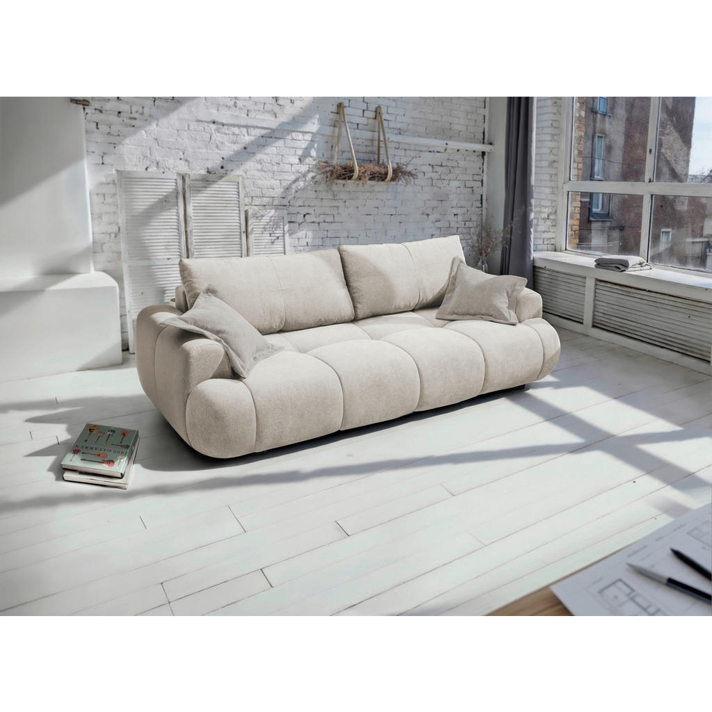 Livetastic ROZKLÁDACÍ POHOVKA, plast, textil, kompozitní dřevo, šampaňská