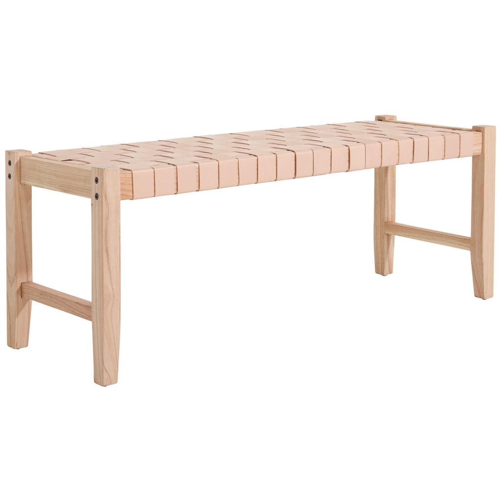 Livetastic SEDACÍ LAVICE, dřevo, kůže, 120/45/40 cm