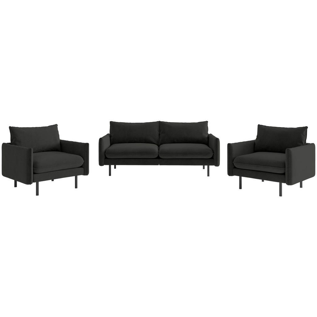 Livetastic SEDACÍ SESTAVA, textil, tmavě šedá