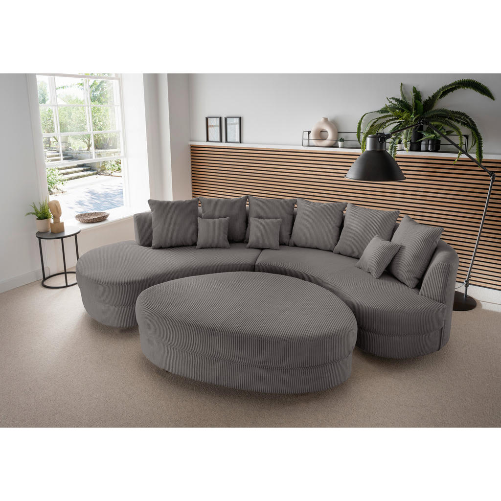 Livetastic SEDACÍ SOUPRAVA, textil, šedá 1