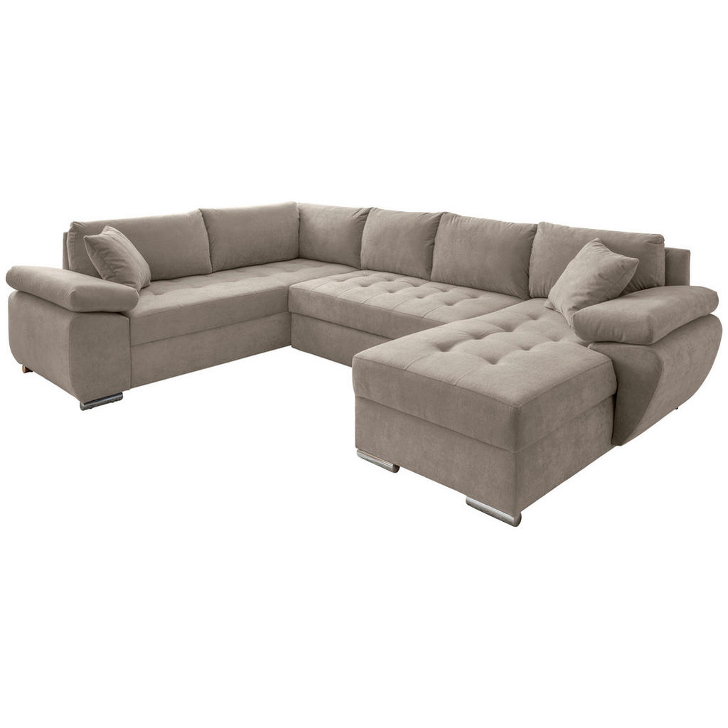 Livetastic SEDACÍ SOUPRAVA, textil, šedohnědá