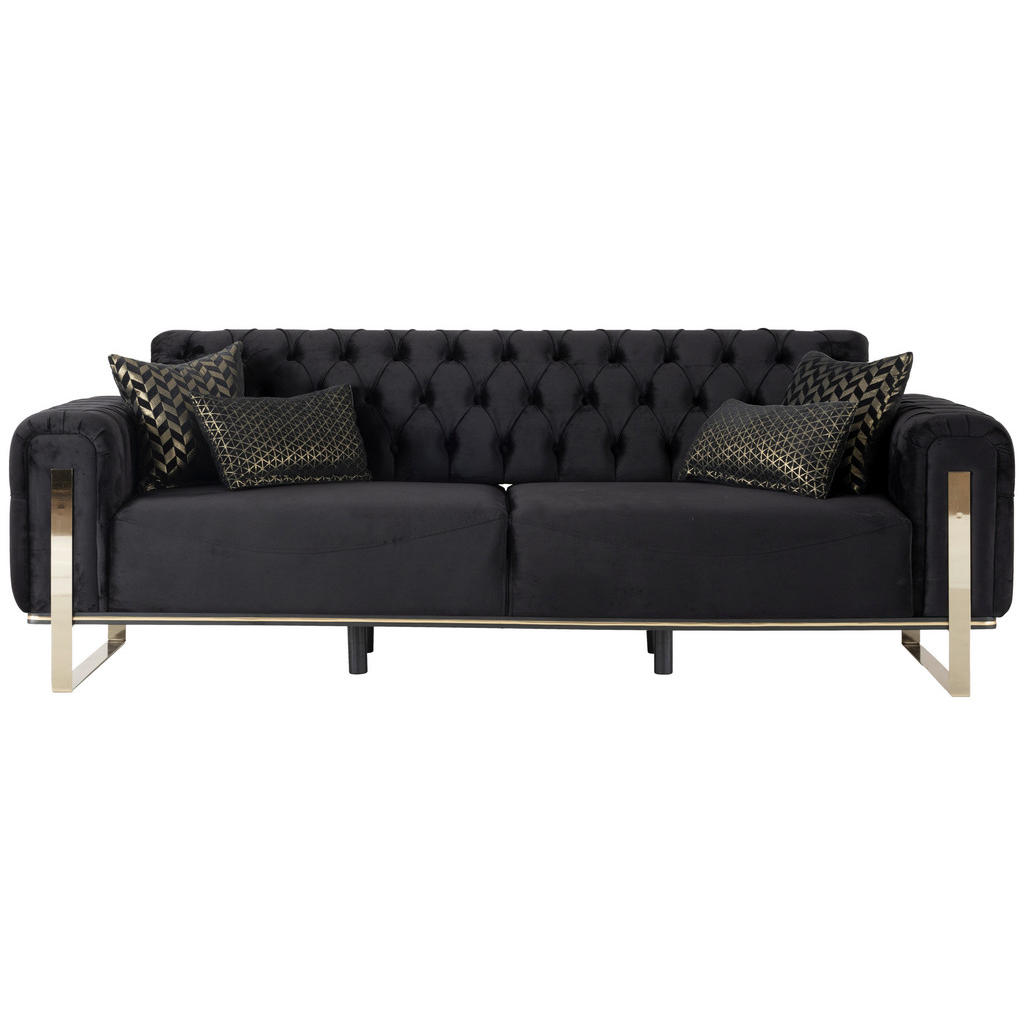 Livetastic TŘÍMÍSTNÁ POHOVKA, textil, černá 1