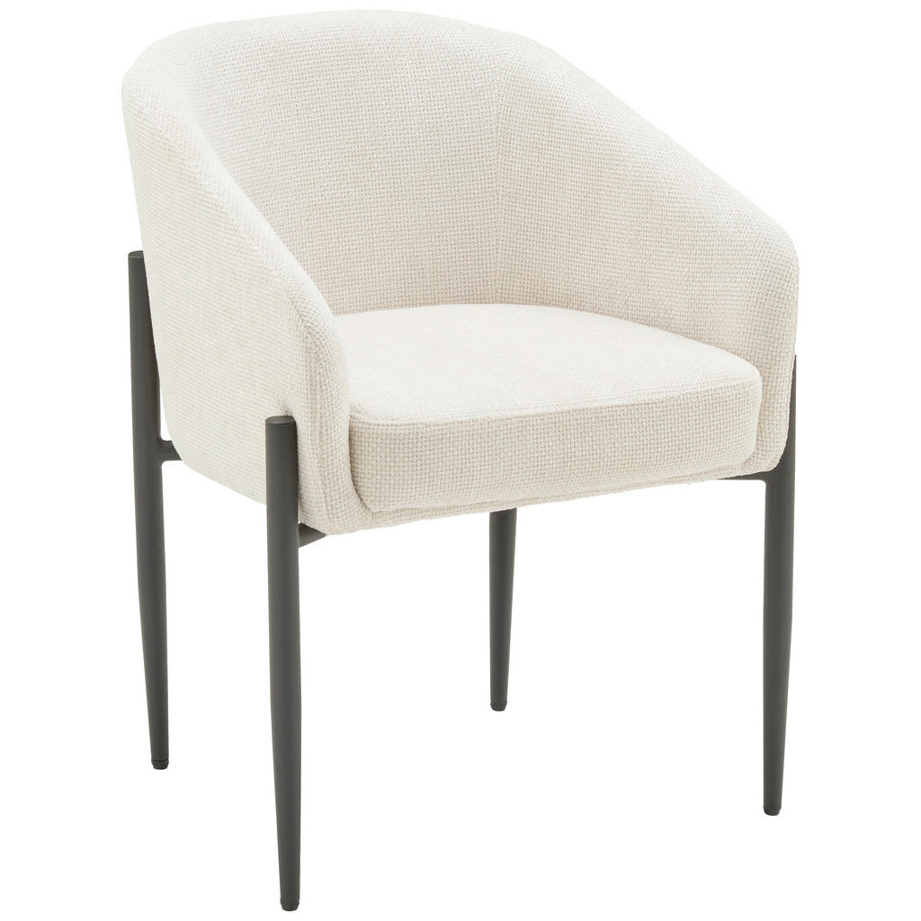 Livetastic ŽIDLE S PODRUČKAMI, železo, samet, černá, béžová