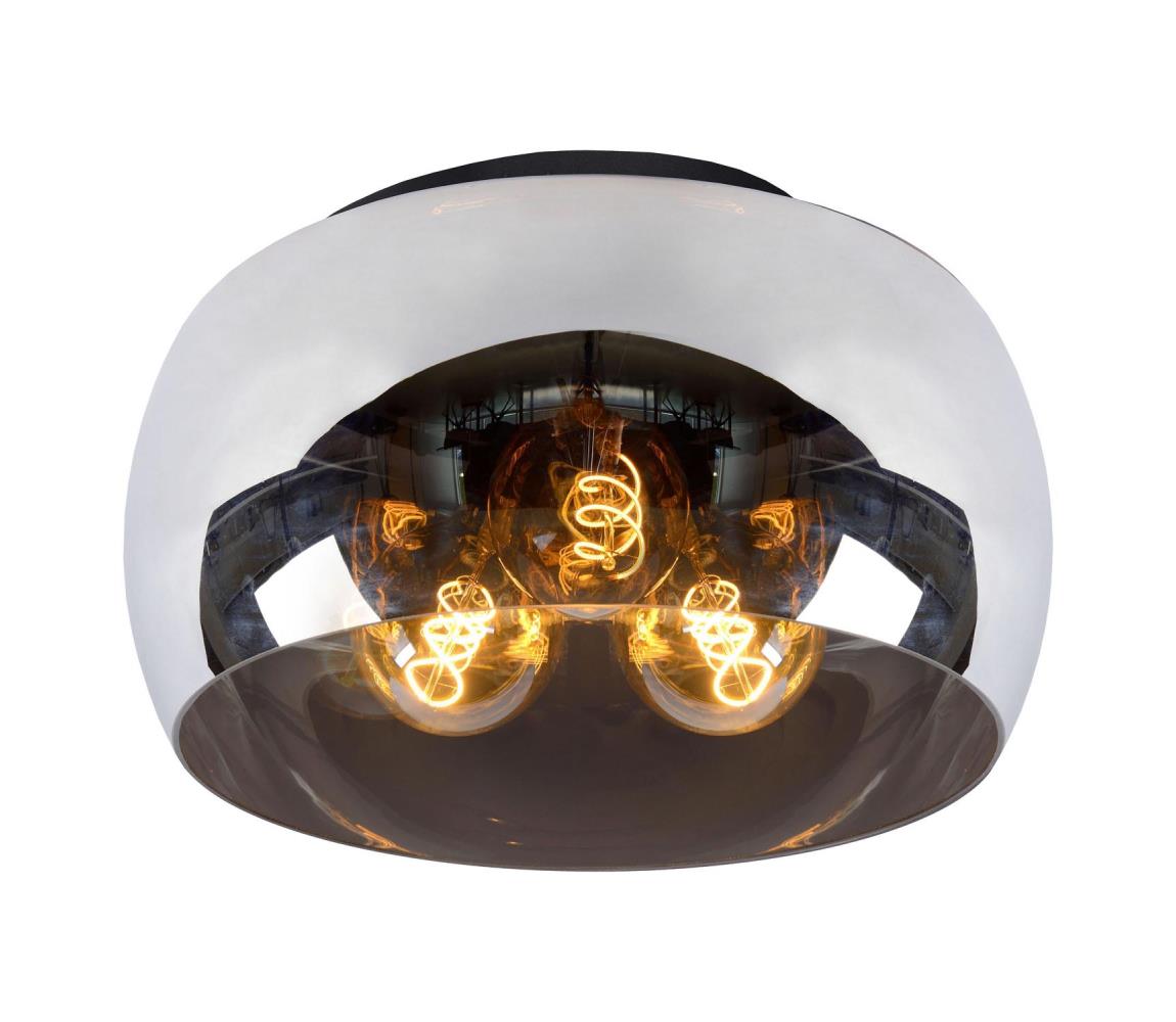 Lucide 45101/40/65 - Stropní svítidlo OLIVIA 3xE27/40W/230V pr. 40 cm černá 45101/40/65