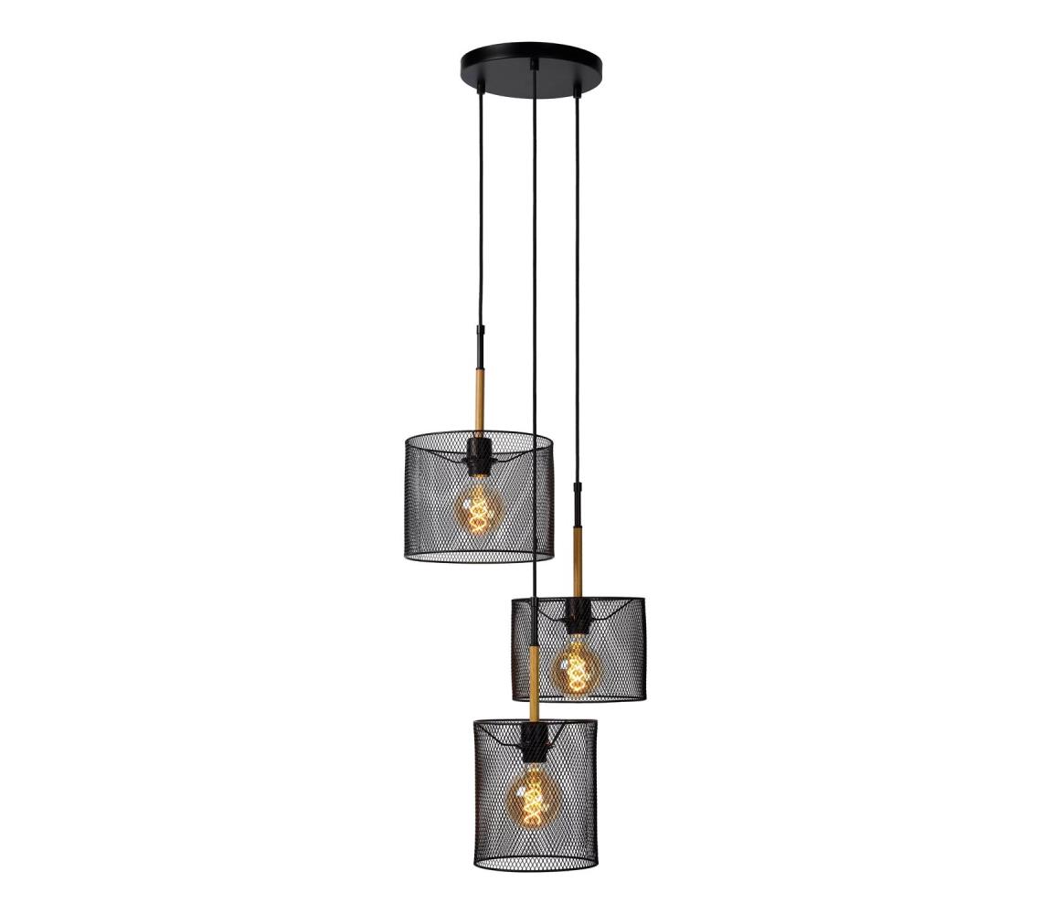 Lucide 45459/03/30 - Lustr na lanku BASKETT 3xE27/40W/230V 45459/03/30