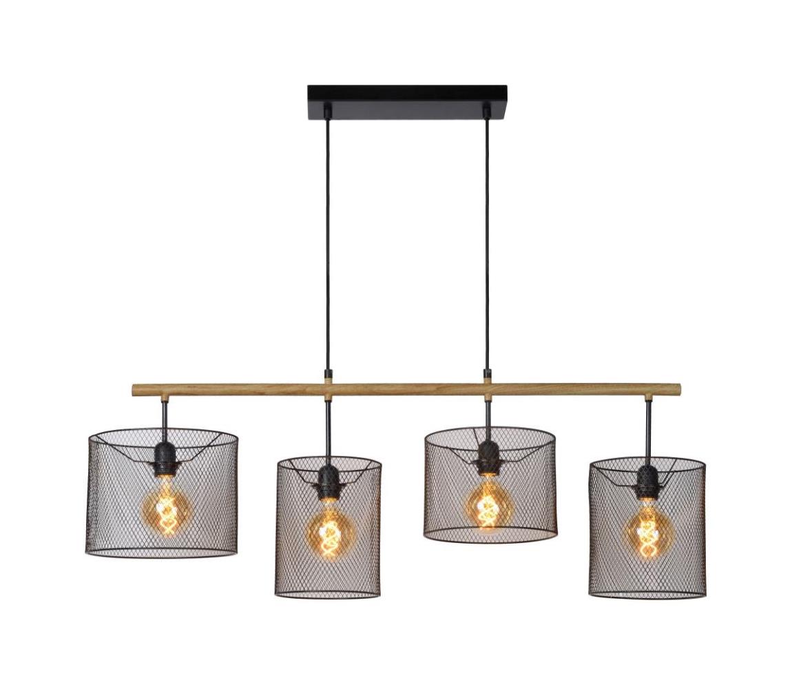 Lucide 45459/04/30 - Lustr na lanku BASKETT 4xE27/60W/230V 45459/04/30