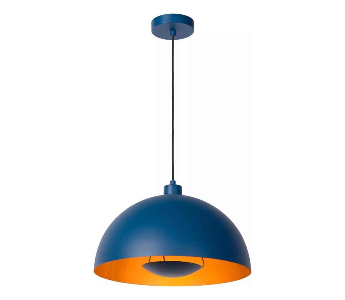 Lucide 45496/01/35 - Lustr na lanku SIEMON 1xE27/40W/230V modrá 45496/01/35
