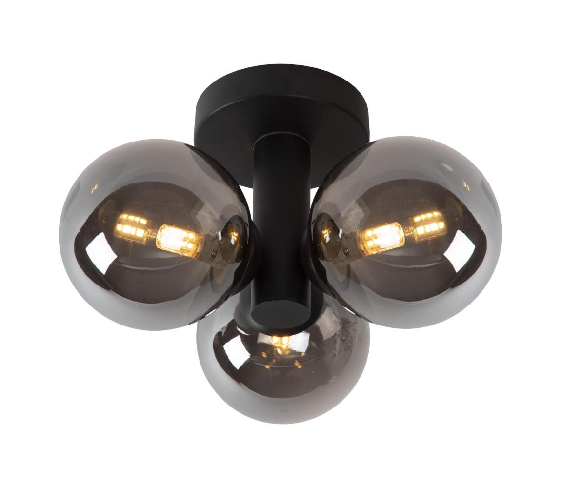 Lucide 74116/03/30 - Koupelnové stropní svítidlo TRUDY 3xG9/40W/230V IP44 černá 74116/03/30