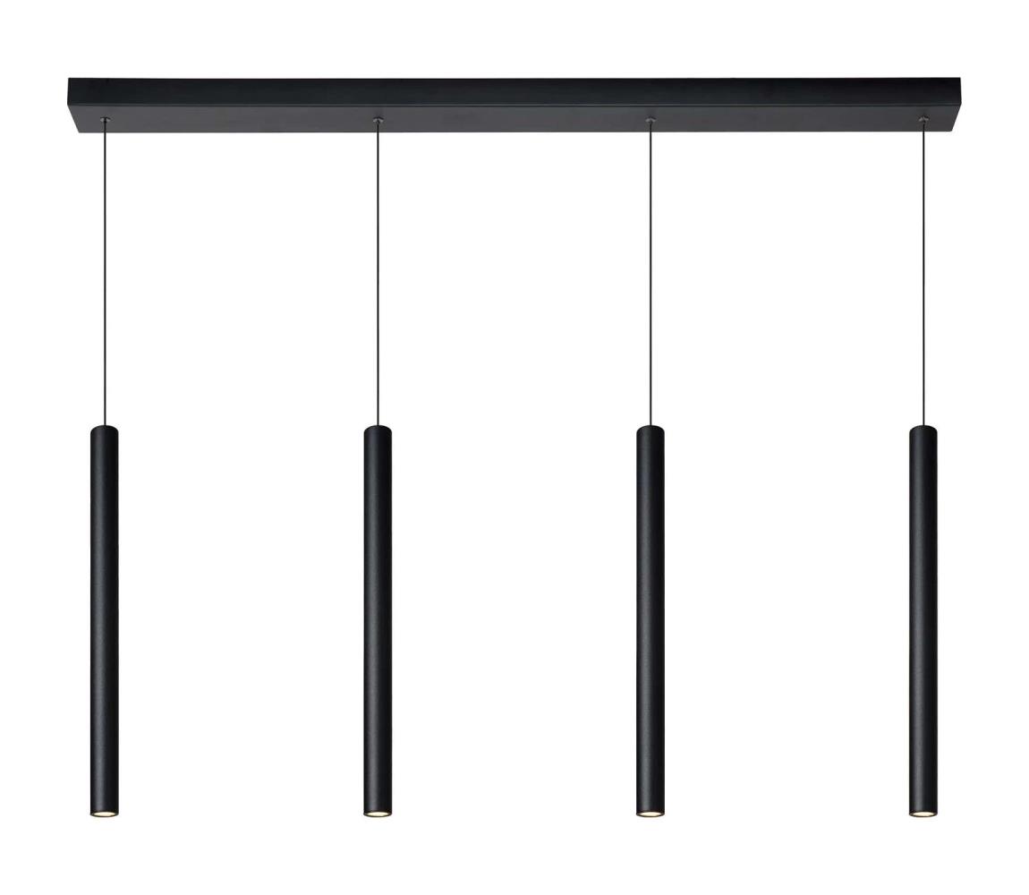 Lucide 74403/04/30 - LED Stmívatelný lustr na lanku LORENZ 4xLED/4W/230V černá 74403/04/30