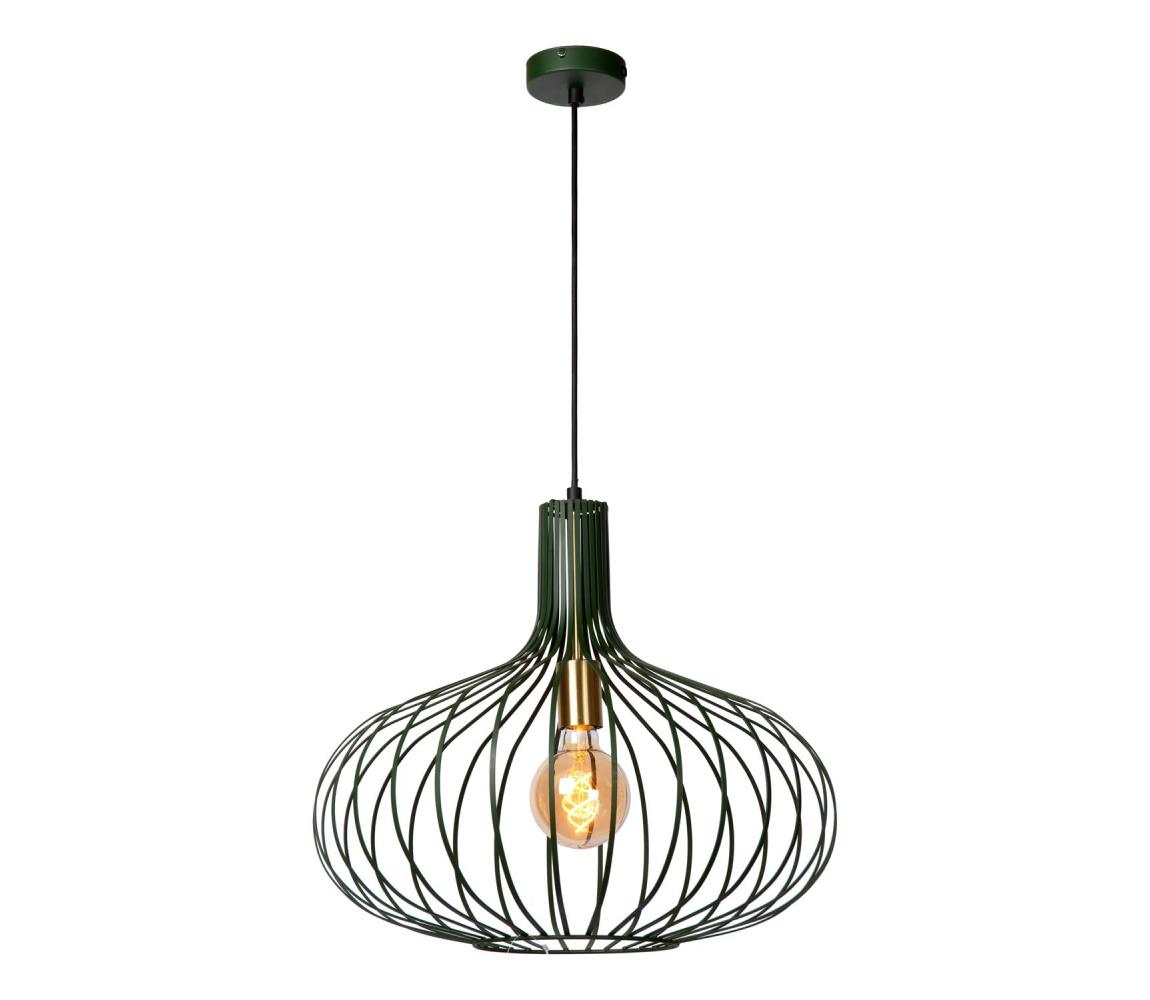 Lucide 78374/50/33 - Lustr na lanku MANUELA 1xE27/60W/230V pr. 50 cm zelená 78374/50/33