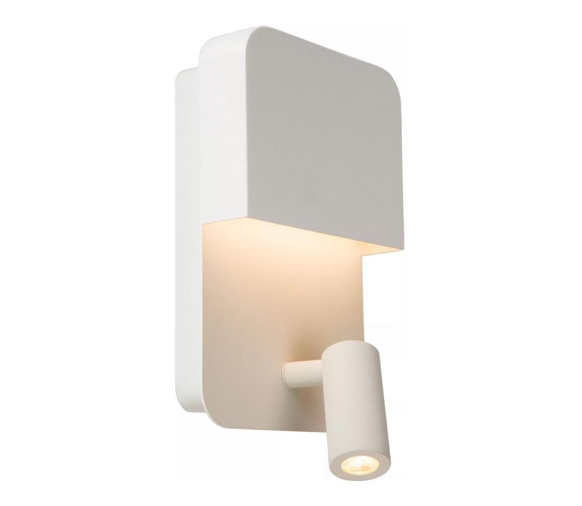 Lucide 79200/08/31 - LED Nástěnné svítidlo BOXER LED/5W/230V + LED/5W USB bílá 79200/08/31