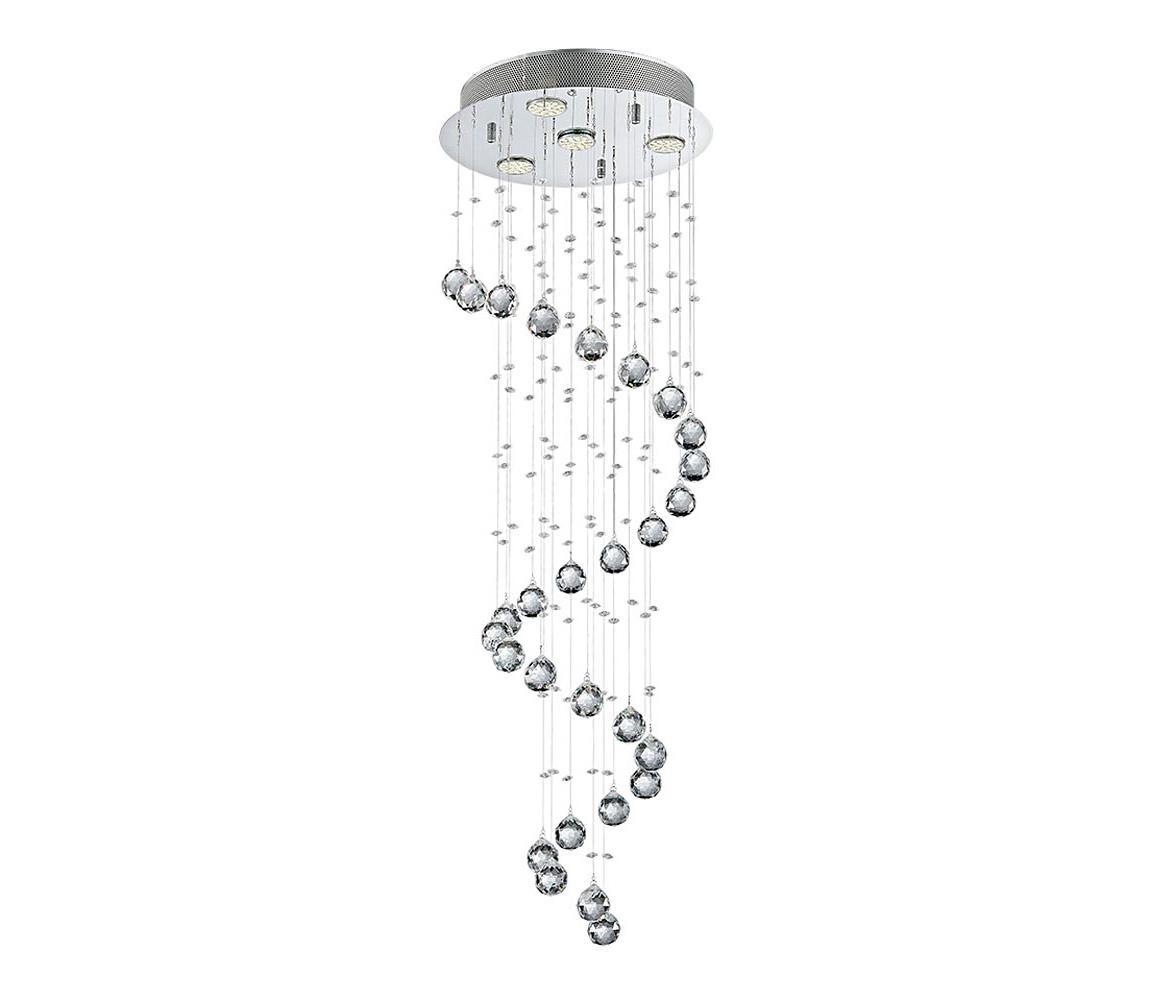 LUXERA  - Křišťálový přisazený lustr COIL 4xGU10/50W/230V 