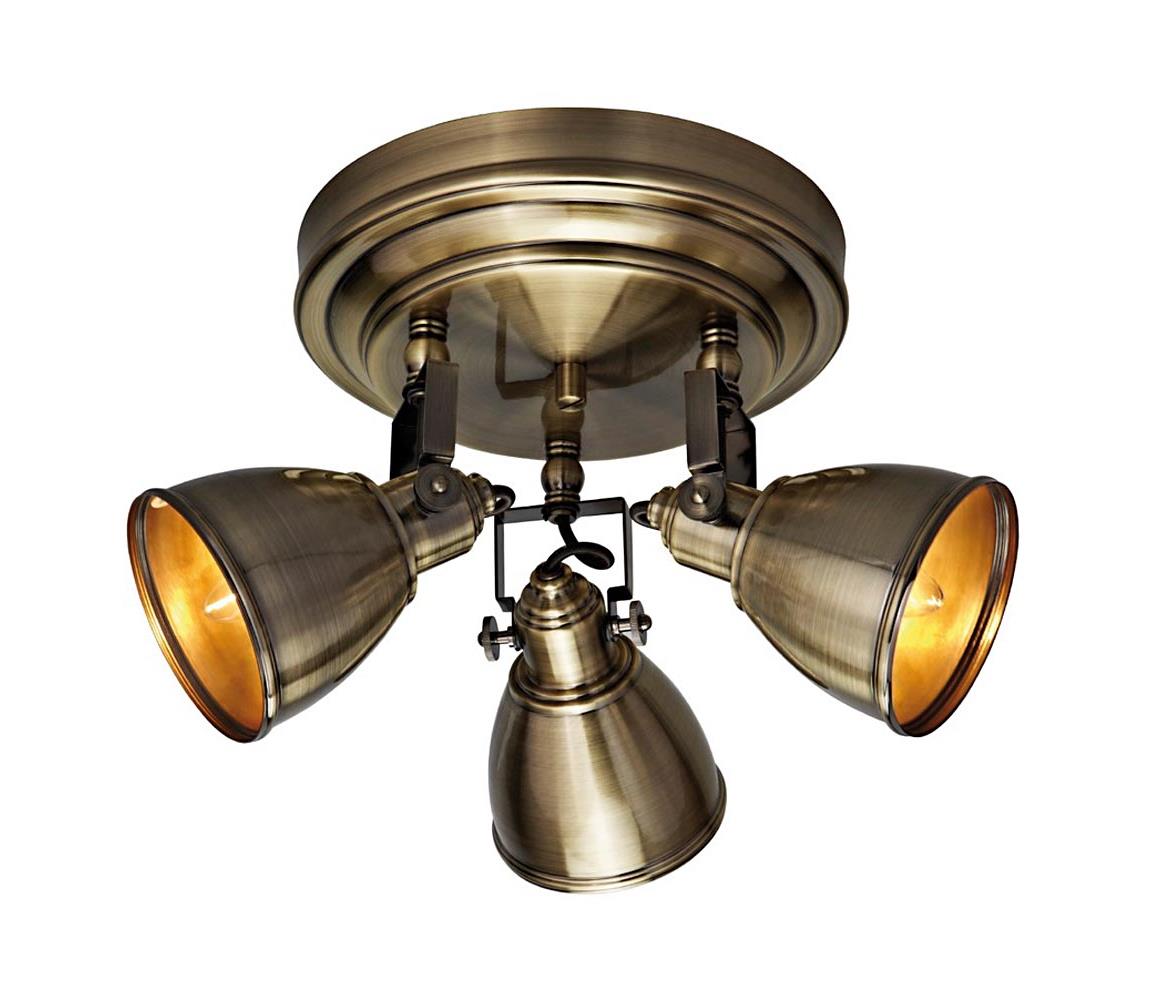 Markslöjd 104050 - Bodové svítidlo FJÄLLBACKA 3xE14/40W/230V mosaz 104050