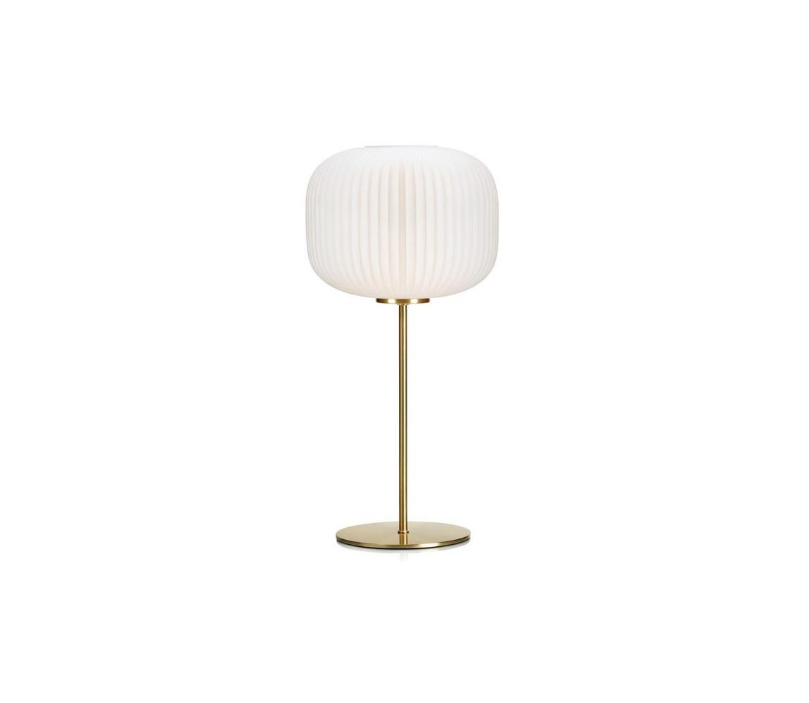 Markslöjd 107819 - Stolní lampa SOBER 1xE27/60W/230V bílá/mosaz 107819