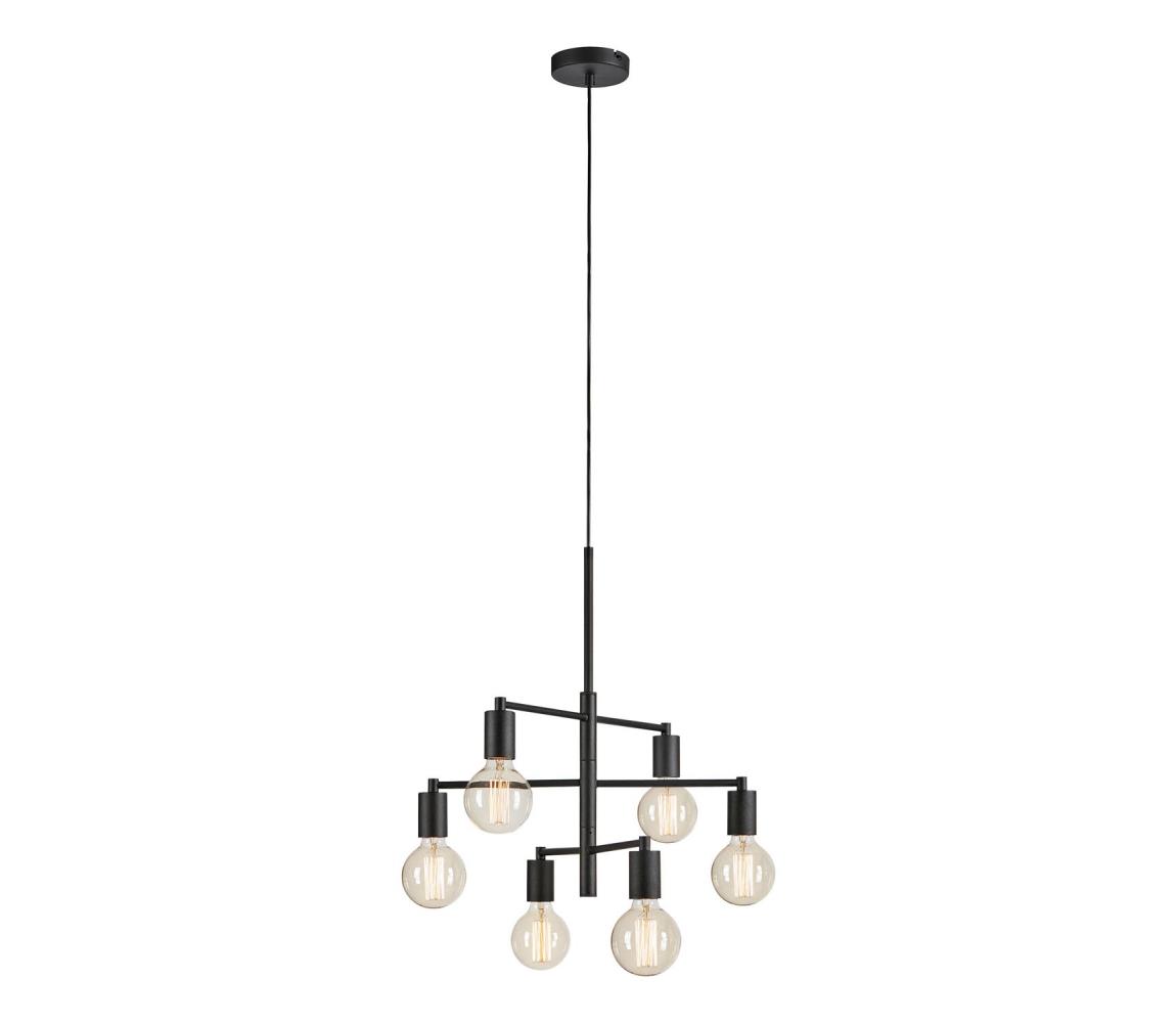 Markslöjd 108717 - Lustr na lanku CIELO 6xE27/40W/230V černá 108717