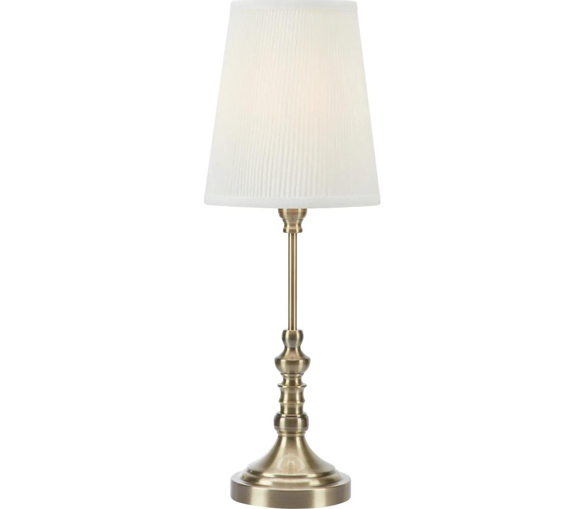 Markslöjd 108970 - Stolní lampa NOBLE 1xE14/40W/230V 66 cm bílá/mosaz 108970