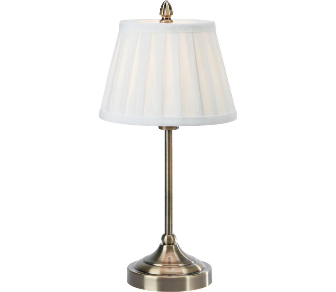 Markslöjd 108973 - Stolní lampa OXFORD 1xE14/40W/230V bílá/mosaz 108973