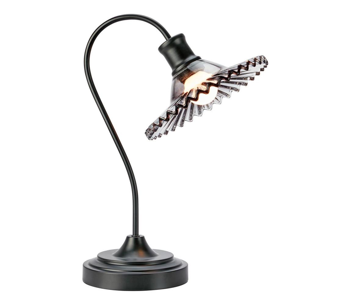 Markslöjd 109151 - Stolní lampa NOVIA 1xE27/60W/230V černá/kouřová šedá 109151