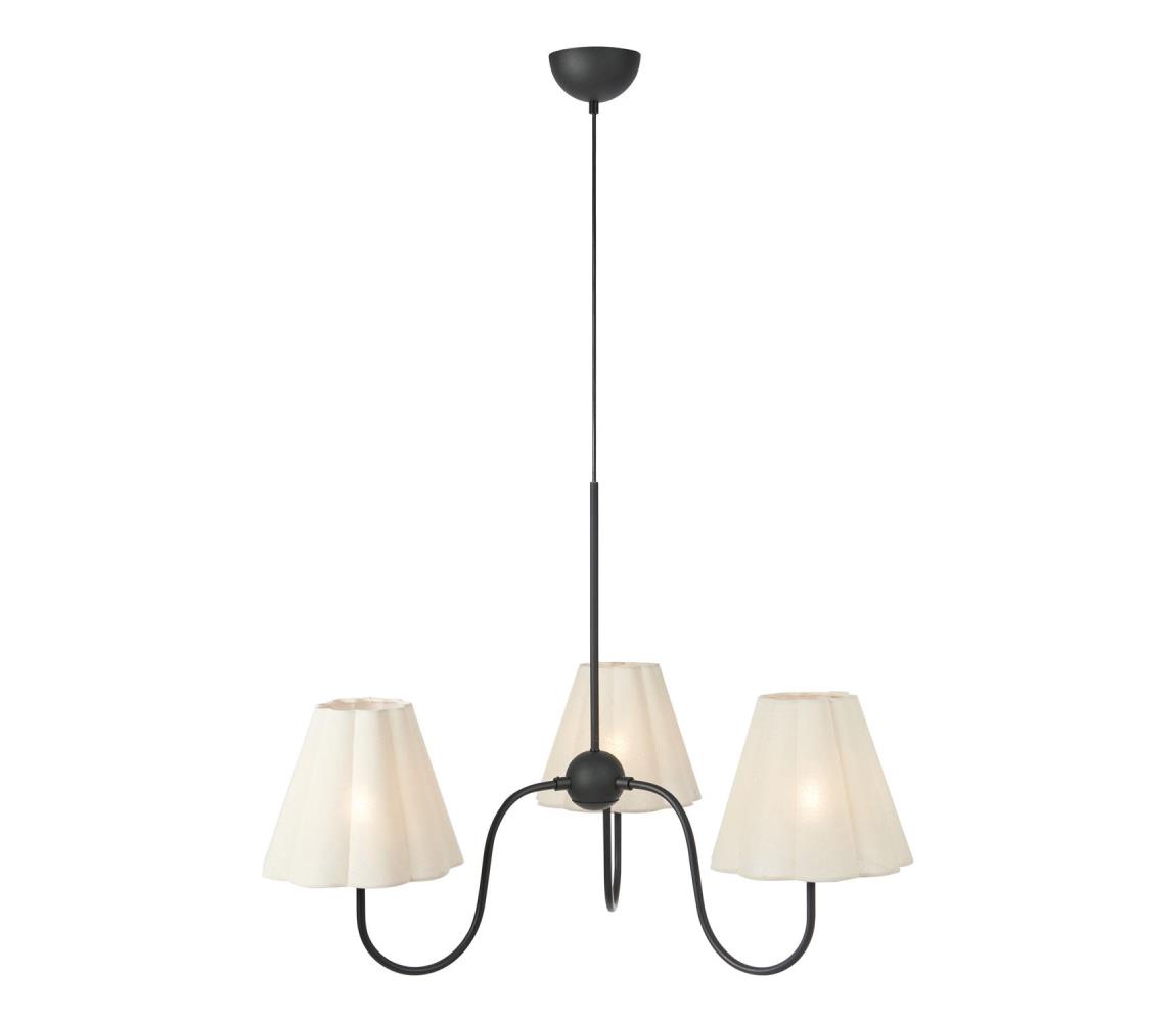 Markslöjd 109172 - Lustr na lanku VEYA 3xE14/40W/230V pr. 90 cm len/černá 109172