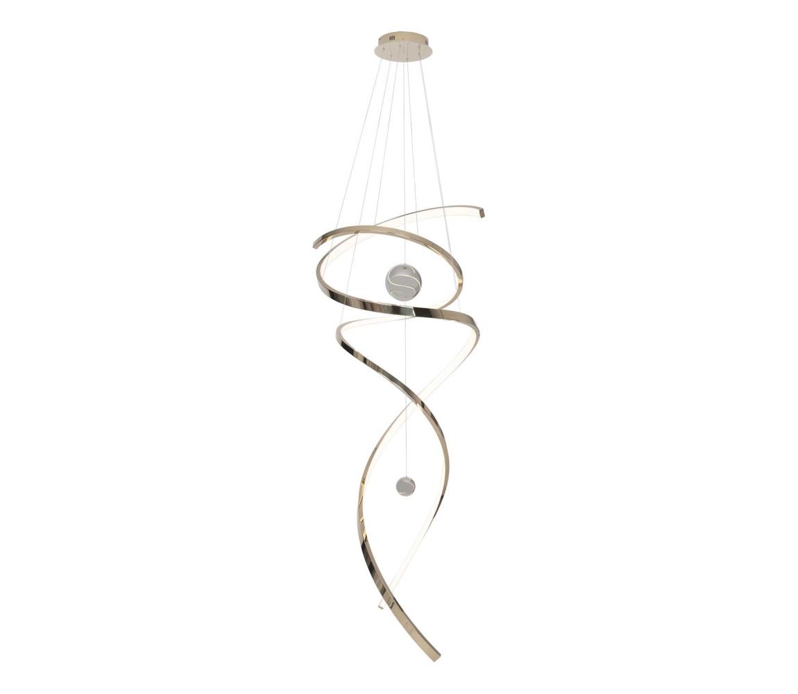 MAXLIGHT P0483D -LED S. lustr na lanku RITZ LED/100W/230V pr. 60 cm CRI 90 mosaz P0483D
