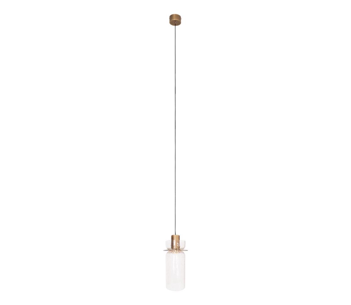 MAXLIGHT P0531 - LED Lustr na lanku SIGNATURE LED/8W/230V pr. 15 cm mosaz/čirá P0531
