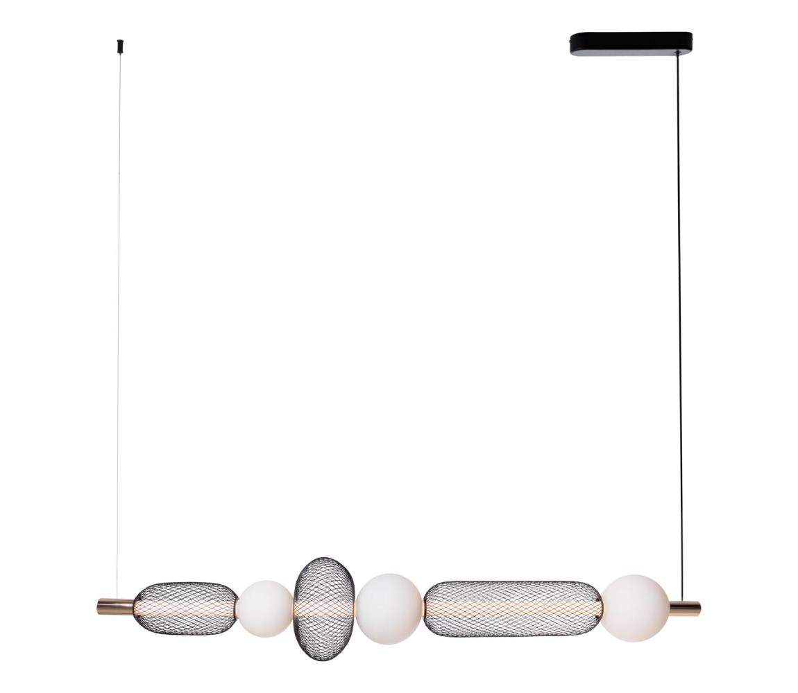 MAXLIGHT P0593 - LED Lustr na lanku BORA LED/29W/230V bílá/černá P0593