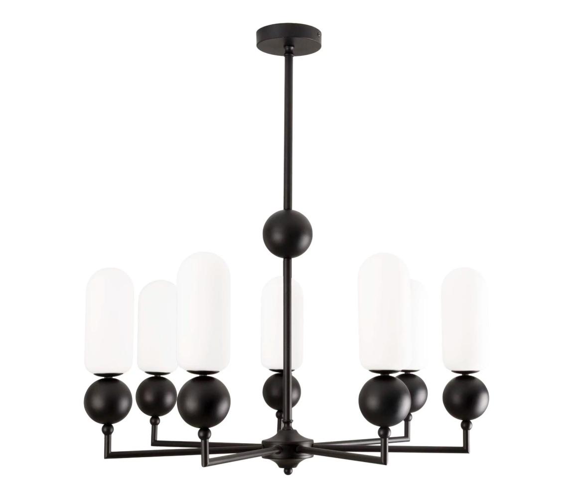 MAXLIGHT P0632 - Lustr na tyči NOVA 7xG9/7W/230V pr. 70 cm černá P0632