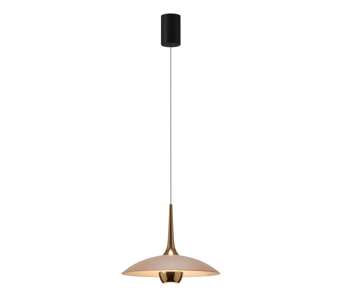 MAXLIGHT P0674 - LED Lustr na lanku MANUKA LED/12W/230V pr. 28 cm zlatá/béžová P0674