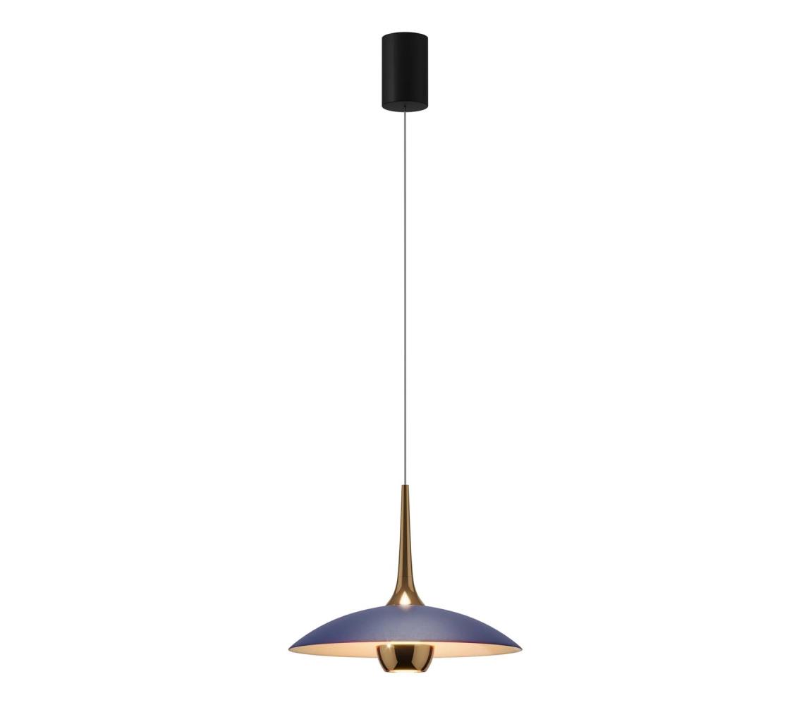 MAXLIGHT P0675 - LED Lustr na lanku MANUKA LED/12W/230V pr. 28 cm zlatá/modrá P0675