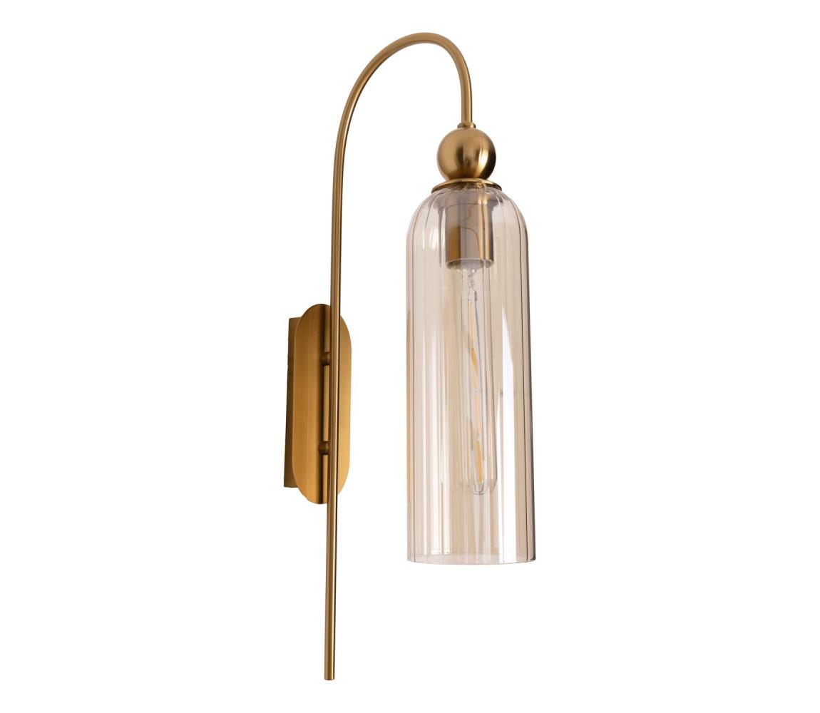 MAXLIGHT W0332 - Nástěnná lampa CAMPANILA 1xE27/40W/230V mosaz/béžová W0332