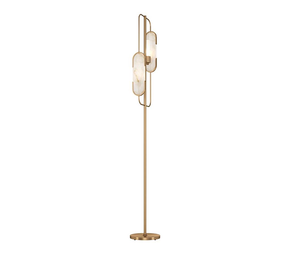 Maytoni MOD099FL-02G - Stojací lampa MARMO 2xG9/40W/230V MOD099FL-02G