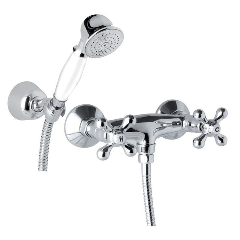 Mereo Sprchová nástěnná baterie, Retro Viktorie, 150 mm, s příslušenstvím, chrom CBL601