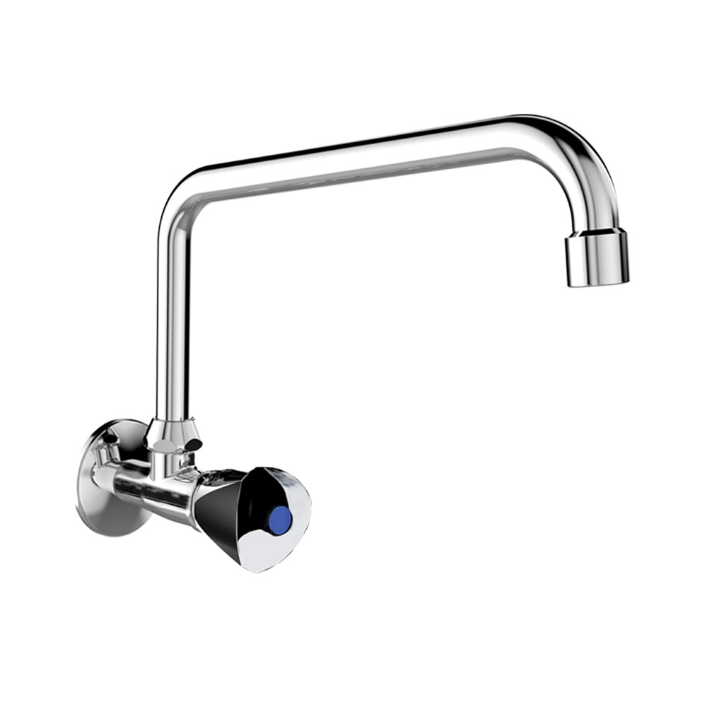 Mereo Umyvadlový kohoutek nástěnný, Kasia, s ramínkem otočným ø 18 mm 230 mm, chrom CBS70104
